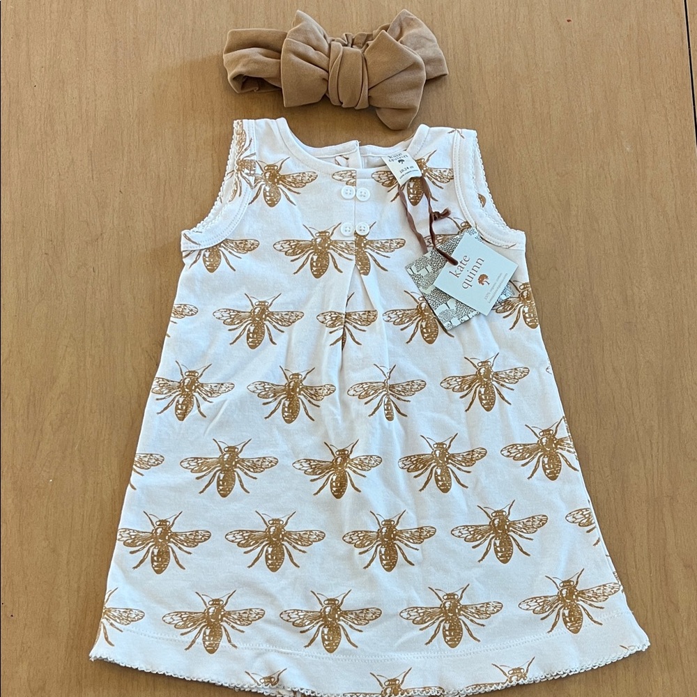 kate quinn Bee Dress with matching Bow Headband